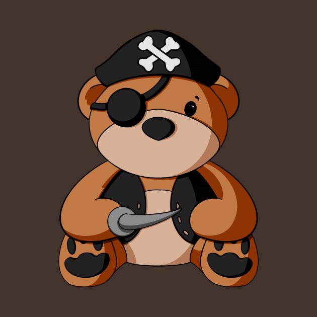 Pirate Teddy Bear by Alisha Ober Designs