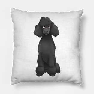 Black Standard Poodle Dog Pillow