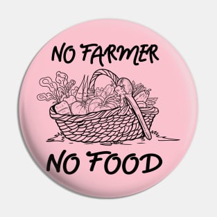 NO FARMER NO FOOD Pin