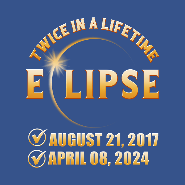 Twice In a Lifetime Solar Eclipse 2024 Total Eclipse by WestKnightTees