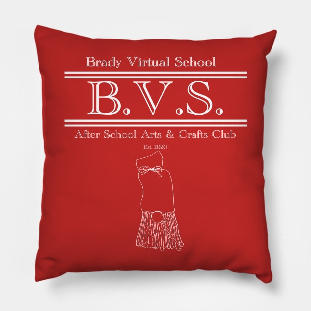 BVS White Pillow by BradyRain