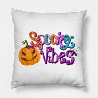 Spooky vibes halloween design Pillow