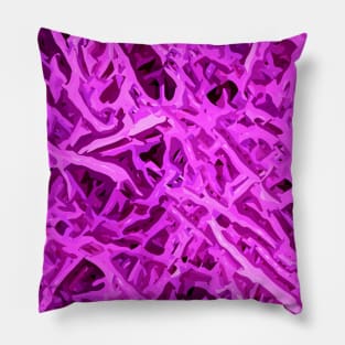 Purple grass digital abstract Pillow