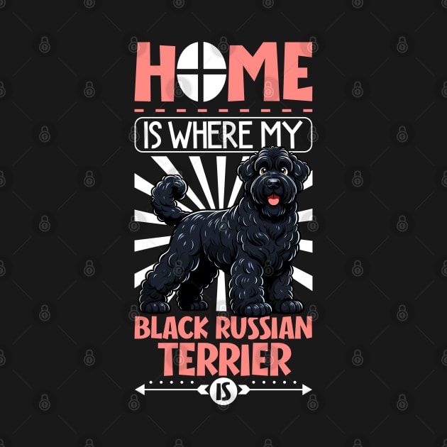 Home is with my Black Russian Terrier by Modern Medieval Design