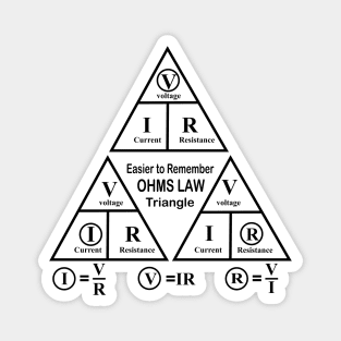 Electrical Ohms Law Triangle formula for Engineering Students Magnet