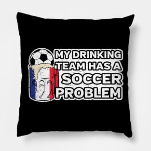 France Soccer Drinking Team Pillow