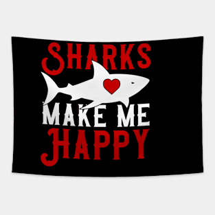 Sharks Make Me Happy You Not So Much Tapestry