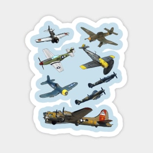 WW2 Planes Warbirds Magnet