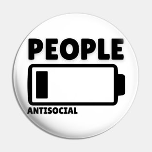 PEOPLE (lowbattery) , antisocial Pin