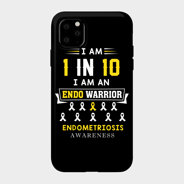 Endometriosis Awareness Shirt Yellow Ribbon March Awareness Month Endometriosis Etui Na Telefon Teepublic Pl