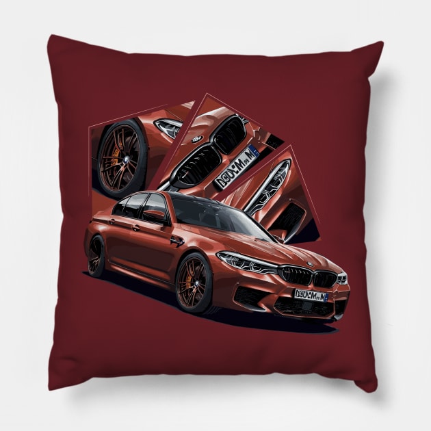 BMW M5 Competition F90 Classic Pillow by Cruise Dresses