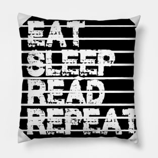 Eat Sleep Read Repeat Pillow