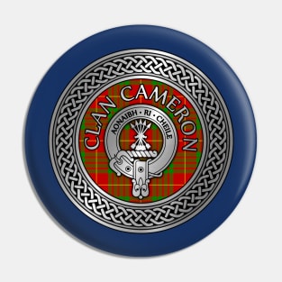 Clan Cameron Crest & Tartan Knot Pin