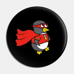 Superhero Penguin Pin