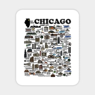 Chicago Map Magnet