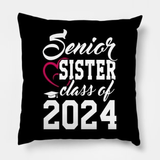 Class of 2024 Senior Gifts Funny Senior Sister Pillow