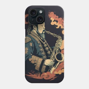 Ukiyo-e Styled Saxophone Phone Case