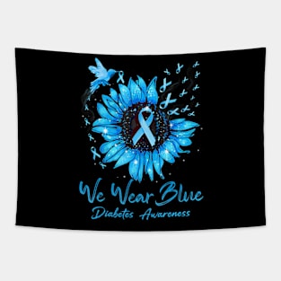 In November We Wear Blue Diabetes Awareness Tapestry