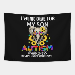 I Wear Blue For My Son Tapestry