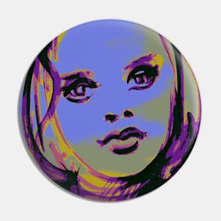 Beautiful Woman Portrait Pin