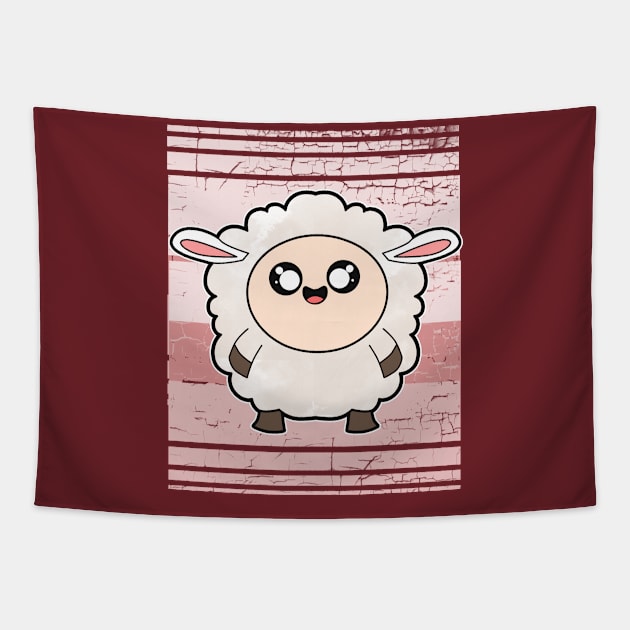 Pink Sheep Tapestry by Imutobi