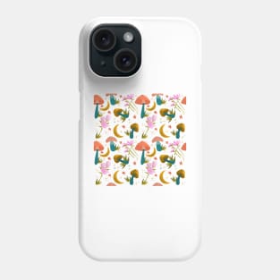 Mushrooms and Flowers Phone Case