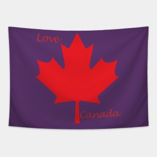 Love Canada Maple Leaf Tapestry