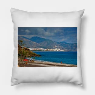 Penoncillo Beach Torrox Costa Nerja Spain Pillow