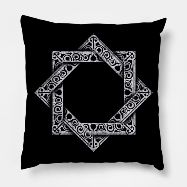 Silver Star of Lakshmi - Ashthalakshmi Pillow by Nartissima