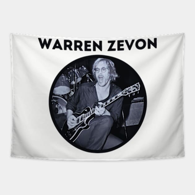 warren ll dark blue Tapestry by claudia awes