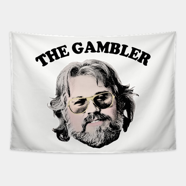 Vintage Style Kenny Rogers Retro Fan Design Tapestry by CultOfRomance
