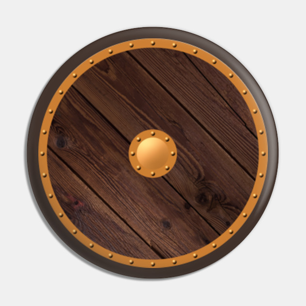 Wooden Shield Wooden Shield Pin Teepublic Au