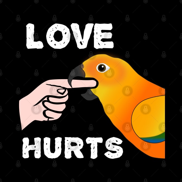 Love Hurts Sun Conure Parrot Biting by Einstein Parrot