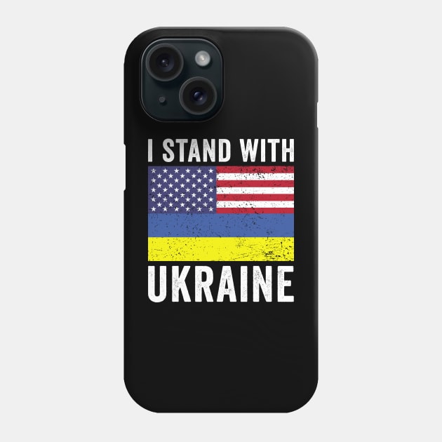 I Stand With Ukraine - Ukraine American Root Phone Case by petemphasis