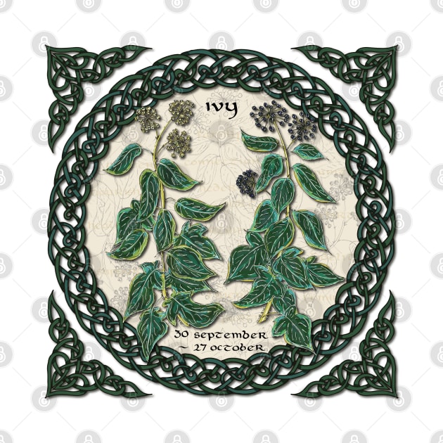 Celtic Tree Calendar Ivy by lottibrown