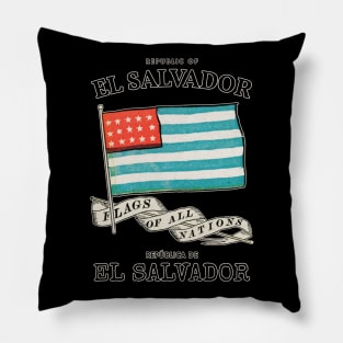 Antique El Salvador Country Flag Pillow