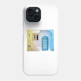 A blue door in the beautiful village of Chefchaouen Phone Case