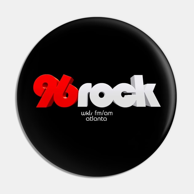 WKLS 96 Rock Atlanta 3D Pin by RetroZest