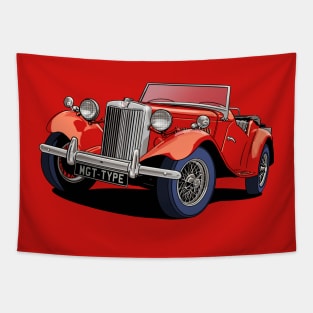 MG T Type in Red Tapestry