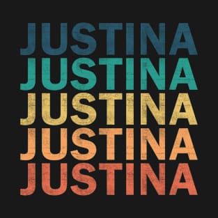 Justina Name T Shirt - Justina Vintage Retro Name Gift Item Tee T-Shirt