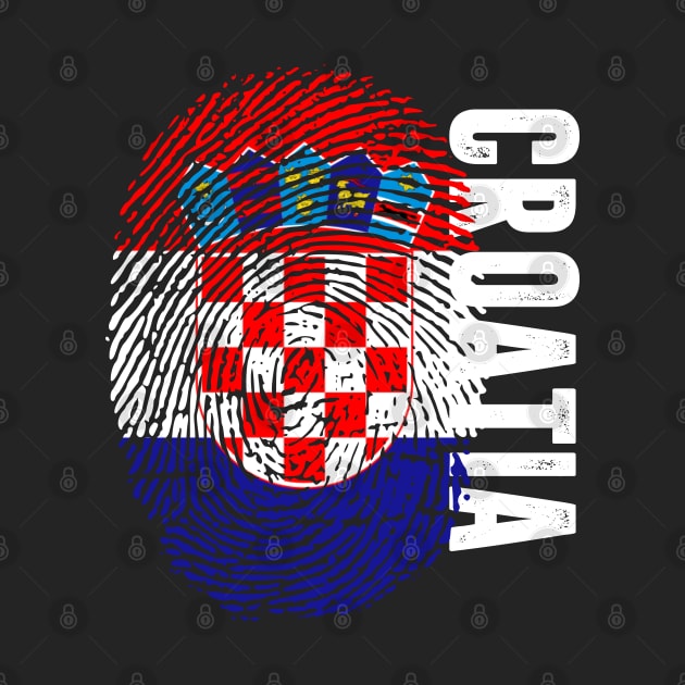 Croatia Flag Fingerprint My Story DNA Croatian by Your Culture & Merch