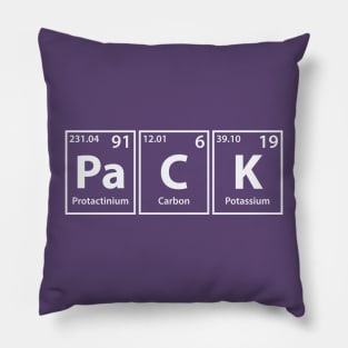Pack (Pa-C-K) Periodic Elements Spelling Pillow