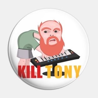 William Montgomery From Kill Tony On Synthesizer Playing Music (White) Pin