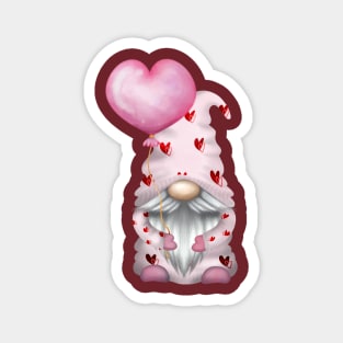 Pink Love Gnome Magnet