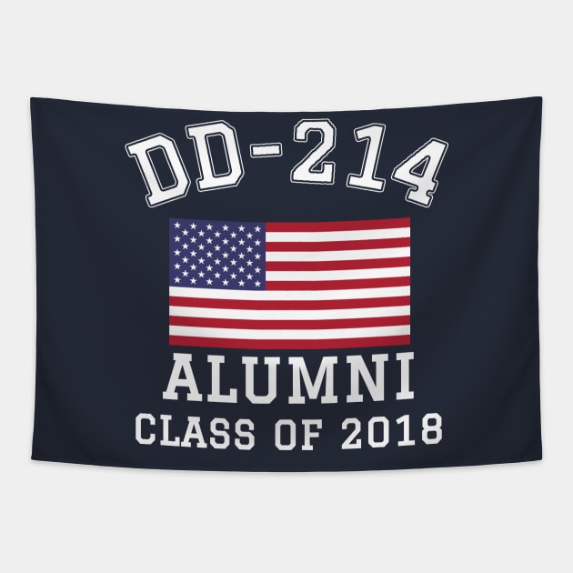 Patriotic DD-214 Alumni Class of 2018 Tapestry by Revinct_Designs