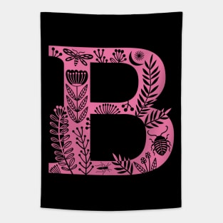 Letter B pink Tapestry