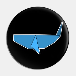 Whale Origami Sticker Style Design Pin
