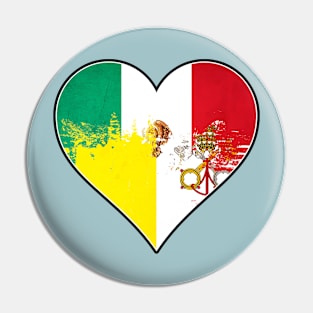 Mexican and Vatican Heart Mix Heritage Flag Pin