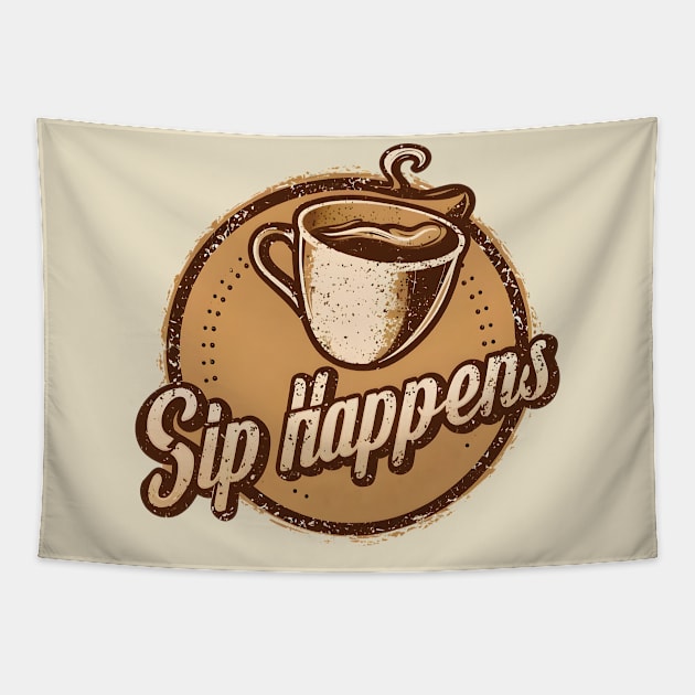 Sip Happens Tapestry by Starart Designs