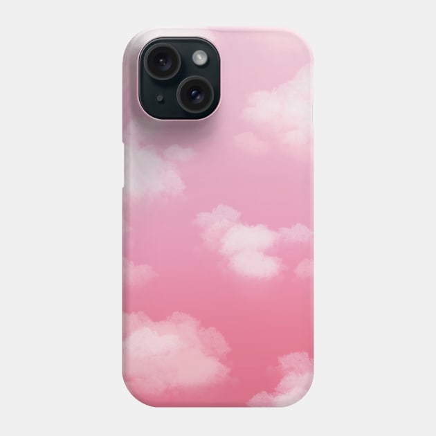 Beautiful Pink Sky with Clouds Phone Case by mil.creates